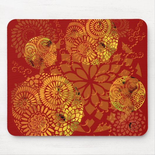 Gold Mandalas Mousepad Muismat (Voorkant)