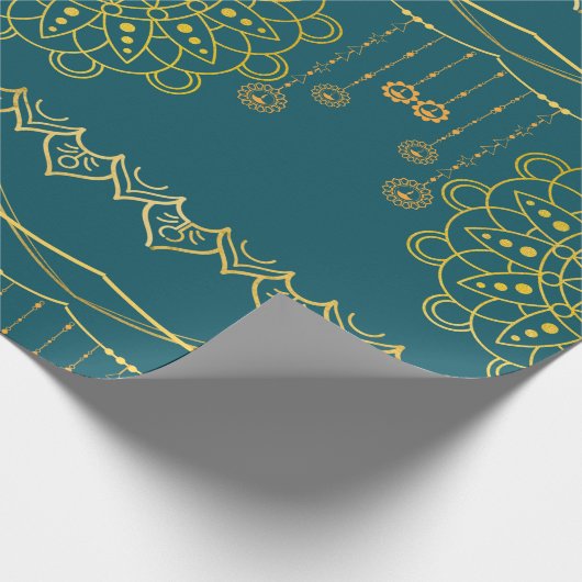 Gold Mandela Patterned Cadeaupapier (Hoek)