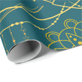 Gold Mandela Patterned Cadeaupapier (Rol Hoek)