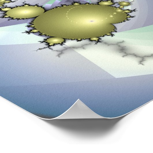 Gold Mandelbrot Spiral Poster (Hoek)