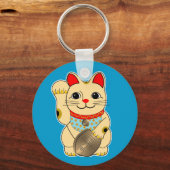 Gold Maneki Neko Sleutelhanger (Voorkant)