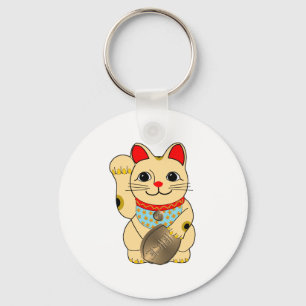 Gold Maneki Neko Sleutelhanger