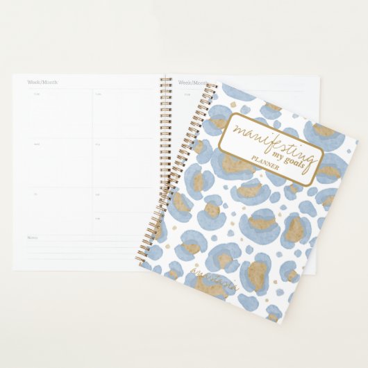 Gold Manifest Mijn Doelstellingen Paars blauw Planner (Display)