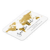 Gold Map Destination Wedding Save the Date Magneet (Linkerzijde)
