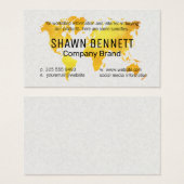 Gold Map van de wereld | Achtergrond textiel Visitekaartje (Voorkant /achterkant)