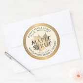 Gold Maple Leaf Maple Syrup Editable Label (Envelop)