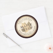 Gold Maple Leaf Maple Syrup Editable Label (Envelop)