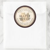 Gold Maple Leaf Maple Syrup Editable Label (Tas)