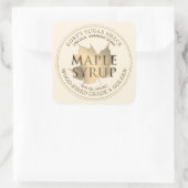 Gold Maple Leaf Maple Syrup Editable Label (Tas)