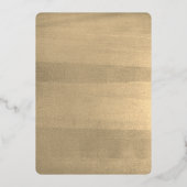 Gold Maple Leaf Thanksgiving Dinner Folie Uitnodiging (Achterkant)