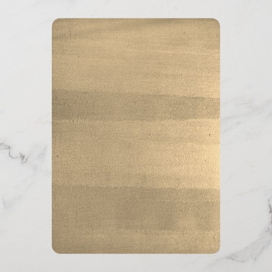 Gold Maple Leaf Thanksgiving Dinner Folie Uitnodiging (Achterkant)