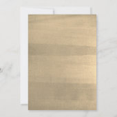 Gold Maple Leaf White Wedding Invitation Kaart (Achterkant)