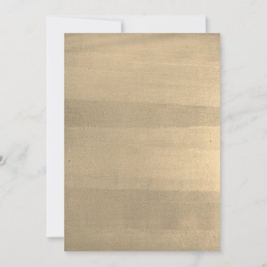 Gold Maple Leaf White Wedding Invitation Kaart (Achterkant)