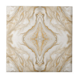 Gold Marble 2 Stones Ceramic Tegel Tegeltje
