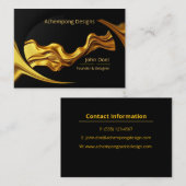 Gold Marble Abstract – Upscale Professional Opulen Visitekaartje (Voorkant / Achterkant)