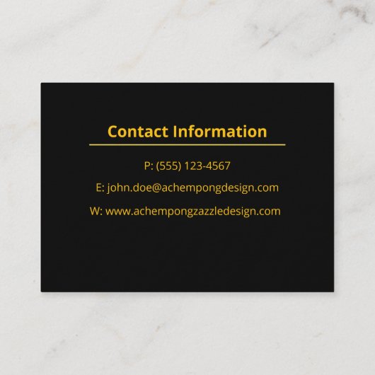 Gold Marble Abstract – Upscale Professional Opulen Visitekaartje (Achterkant)