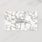 Gold Marble-achtergrond Klantenkaartje (Achterkant)