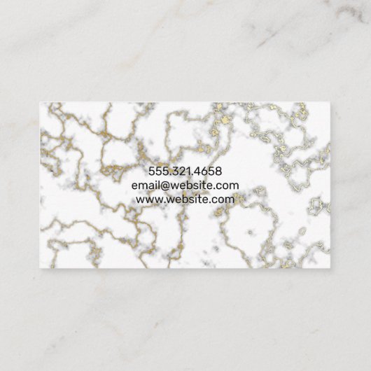 Gold Marble-achtergrond Klantenkaartje (Achterkant)