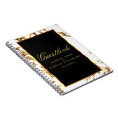 Gold Marble, Black en White - Guestbook Notitieboek (Rechterzijde)