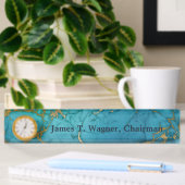 Gold Marble Blue Faux Stone Naambordje