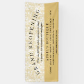 Gold Marble Business heropening COVID-veiligheid Spandoek (Verticaal)