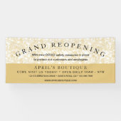 Gold Marble Business heropening COVID-veiligheid Spandoek (Horizontaal)