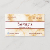 Gold Marble Cleaning Services Visitekaartje (Voorkant)