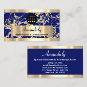 Gold Marble Consulting Design Blue Navy Visitekaartje (Voorkant / Achterkant)