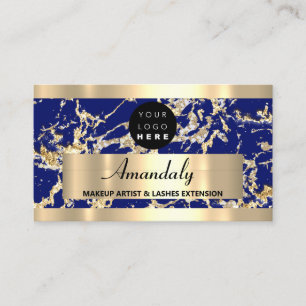 Gold Marble Consulting Design Blue Navy Visitekaartje