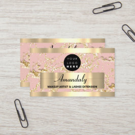 Gold Marble Consulting Design Glitter Roos Roze Visitekaartje