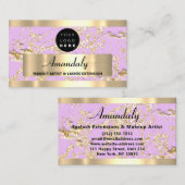 Gold Marble Consulting Glitter Pink Pastel Visitekaartje (Voorkant / Achterkant)