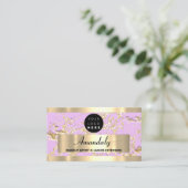 Gold Marble Consulting Glitter Pink Pastel Visitekaartje (Staand voorkant)