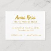 *~* Gold Marble Deep Paars Chic Popular Visitekaartje (Achterkant)