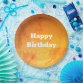 Gold Marble Effect Birthday Borden Papieren Bordje (Feest)