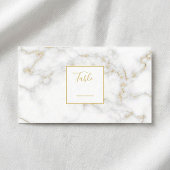Gold Marble-effect bruiloft-ontvangstnummer Plaatskaartje