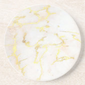 Gold Marble Elegant Design Trendy Sjabloon Round Zandsteen Onderzetter (Voorkant)