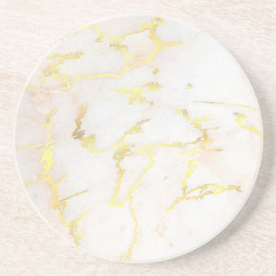 Gold Marble Elegant Design Trendy Sjabloon Round Zandsteen Onderzetter