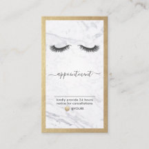 Gold & Marble Eyelash Beauty Appointx Verticaal
