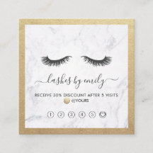 Gold & Marble Eyelash Beauty Specialist Loyalty