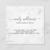 Gold & Marble Eyelash Beauty Specialist Loyalty Vierkante Visitekaartje (Achterkant)