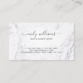 Gold & Marble Eyelash Beauty Specialist Loyalty Visitekaartje (Achterkant)