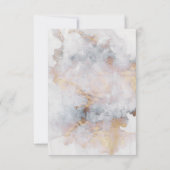 Gold Marble Geometric Bat Mitzvah RSVP Kaartje (Achterkant)