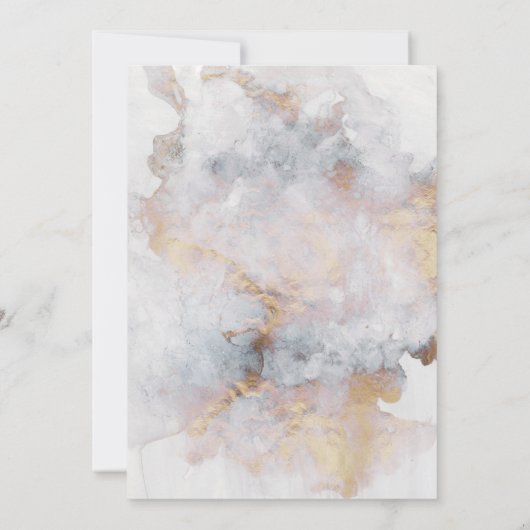 Gold Marble Geometric First Heilige Communie Kaart (Achterkant)