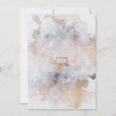 Gold Marble Geometric Online Virtual Weddenschap Kaart (Achterkant)
