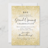 Gold Marble Glitter Corporate Grand Opening   Kaart (Voorkant)