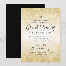 Gold Marble Glitter Corporate Grand Opening   Kaart