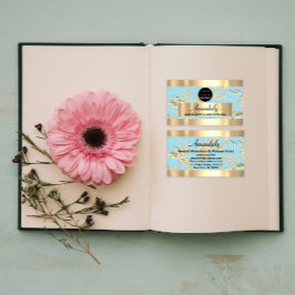 Gold Marble Glitter Mode Beautique Shop Blue Visitekaartje