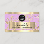 Gold Marble Glitter Mode Beautique Shop Violet Visitekaartje (Voorkant)