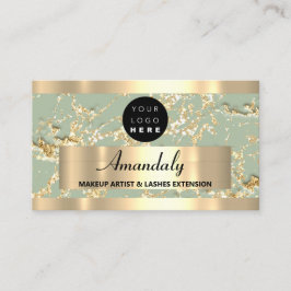 Gold Marble Glitter Roos Beauty Studio SPA Mint Visitekaartje