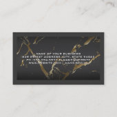 Gold Marble Gray | Monogram Visitekaartje (Achterkant)